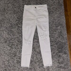 American Eagle White Skinny Jeans Size 4